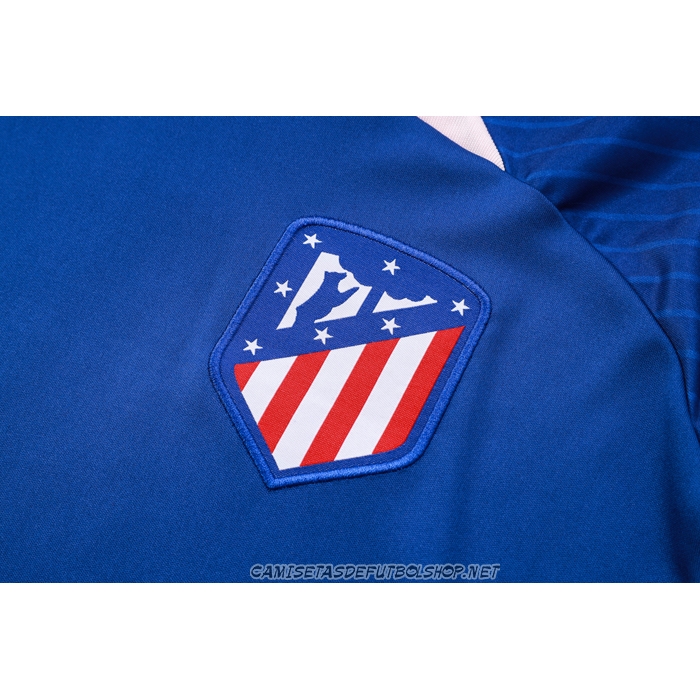 Chandal del Atletico Madrid 23-24 Manga Corta Azul - Pantalon Corto
